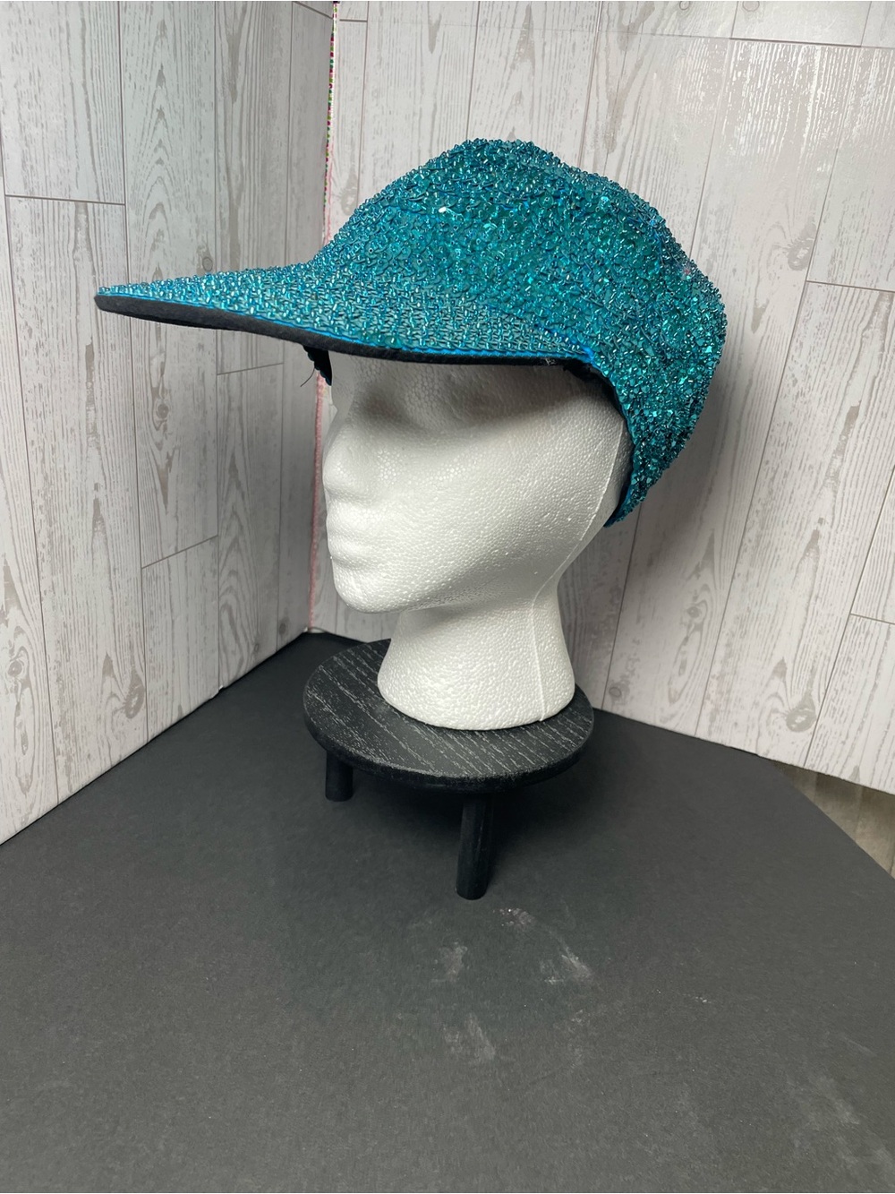 Sparkling Teal Sequin Baseball Cap - Women Accessories